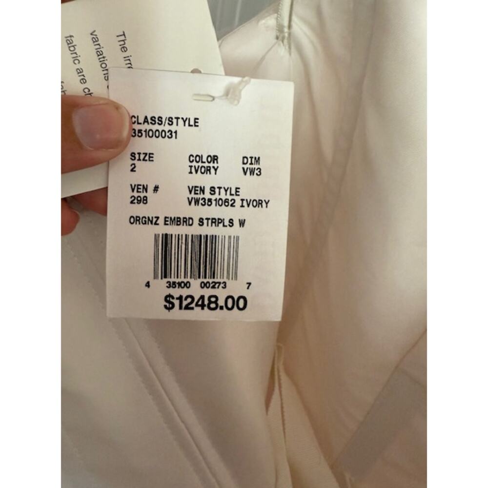 BRAND NEW WEDDING DRESS BY VERA WANG SIZE 2 NWT - Picture 11 of 13